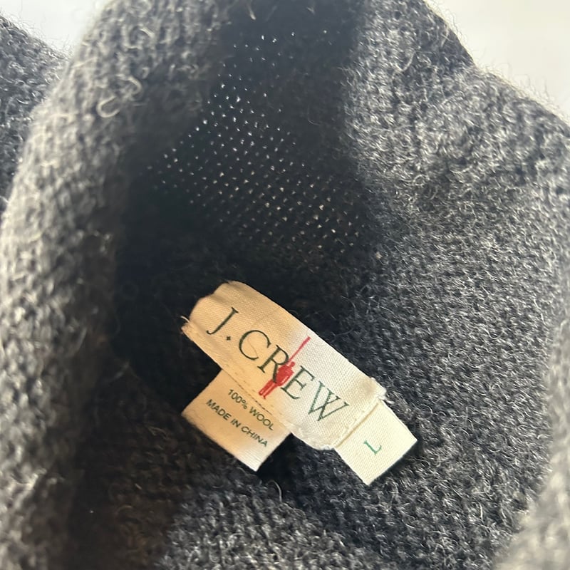 90's j.crew roll neck wool sweater巨人タグ 90s J.CREW ロールネックウールセーター 巨人タグ ニット 緑 L | 古着