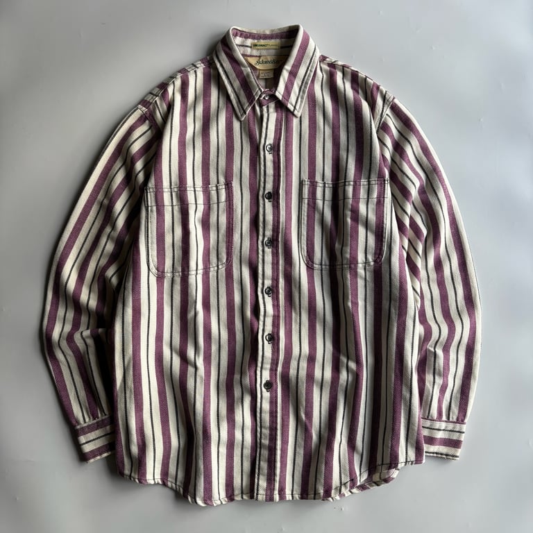 80's~ ST. JOHN'S BAY "BIGMAC FLANNEL" striped flannel shirt｜セントジョンズベイ