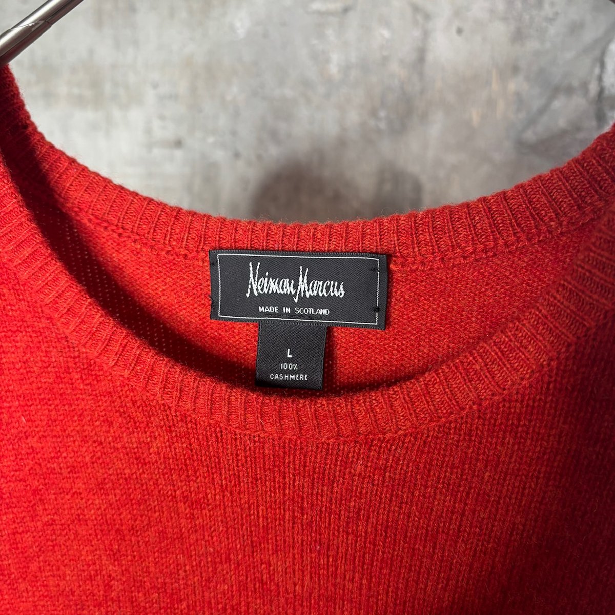 Neiman Marcus カシミヤ100％ ニット セーター スコットランド製 Neiman Marcus” cashmere knit sweater made in S
