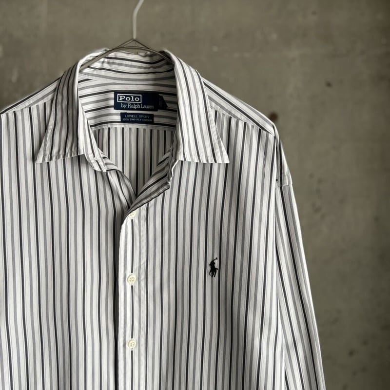 90s Ralph Lauren stripe Two-Ply cotton shirt 90s Ralph Lauren stripe Two-Ply cotton shirt