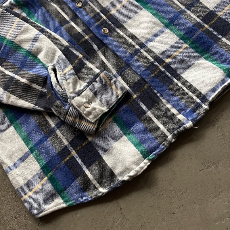80s Five brother plaid flannel shirt “TALL MAN”