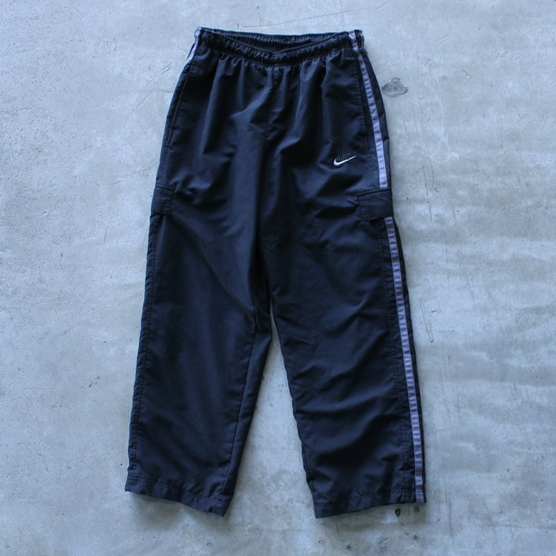 00s nike 短丈　2way ドローコード　流線ステッチ　L 00s Nike side line design track pants | sui & s