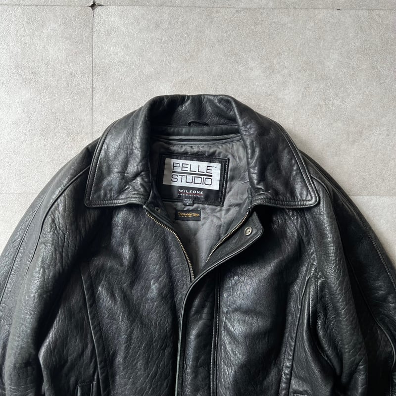 90sオールド！上質羊革レザーブルゾン！WILSONS L WILSONS