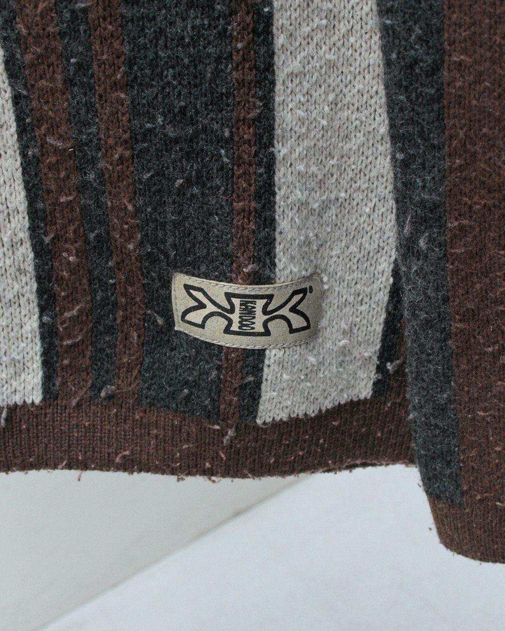 90s Stripe pattern intarsia knit sweater | sui