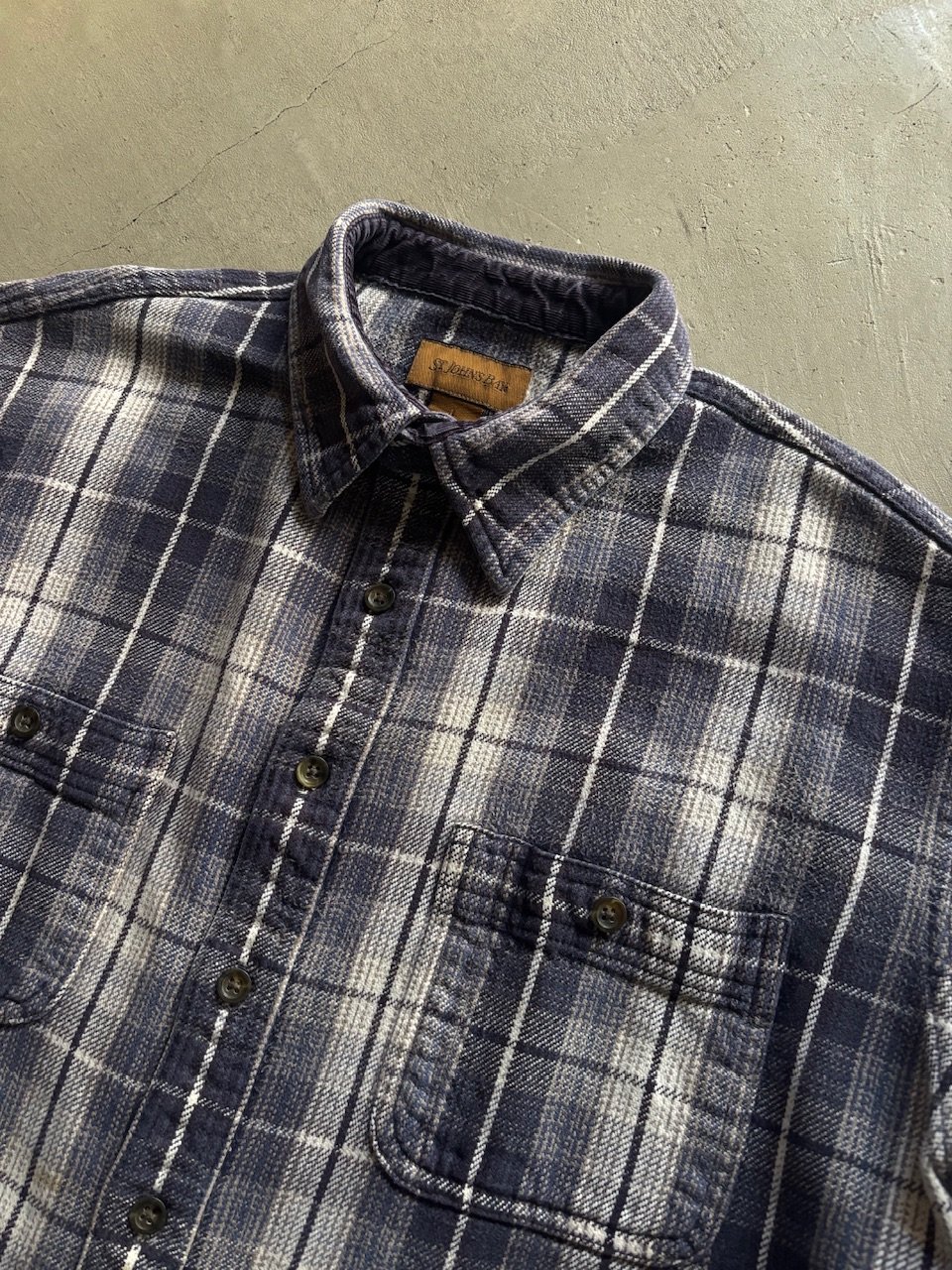 トップス St. John's Bay 00s Flannel Check Shirt. 古着 00年代 セントジョンズベイ ST JOHN'S BAY オンブレチェック 長袖