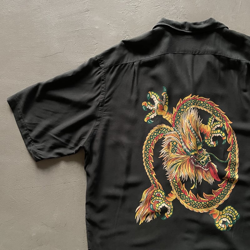 90s Ralph lauren rayon shirt ”Dragon” | sui &