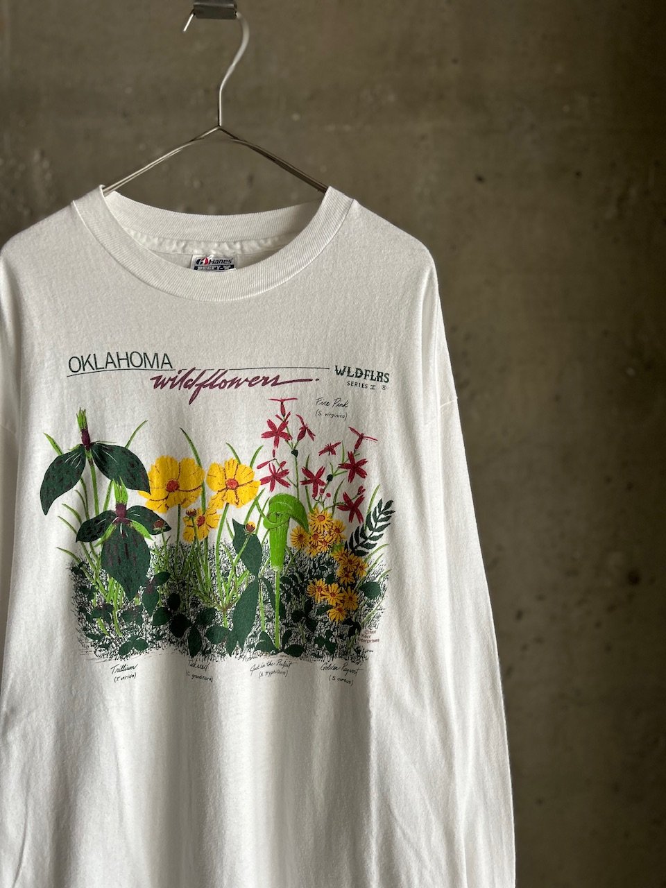 90s wild flower print long sleeve T-shirt 