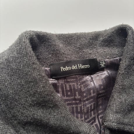 90's~ Wool/Acrylic knit zip-up jacket