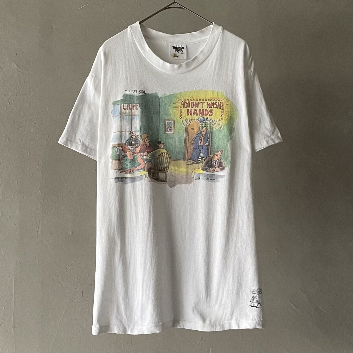 Offspring / Farside 版画 ポスター ヴィンテージ Tシャツ 90s ''The far side'' american comic print tee