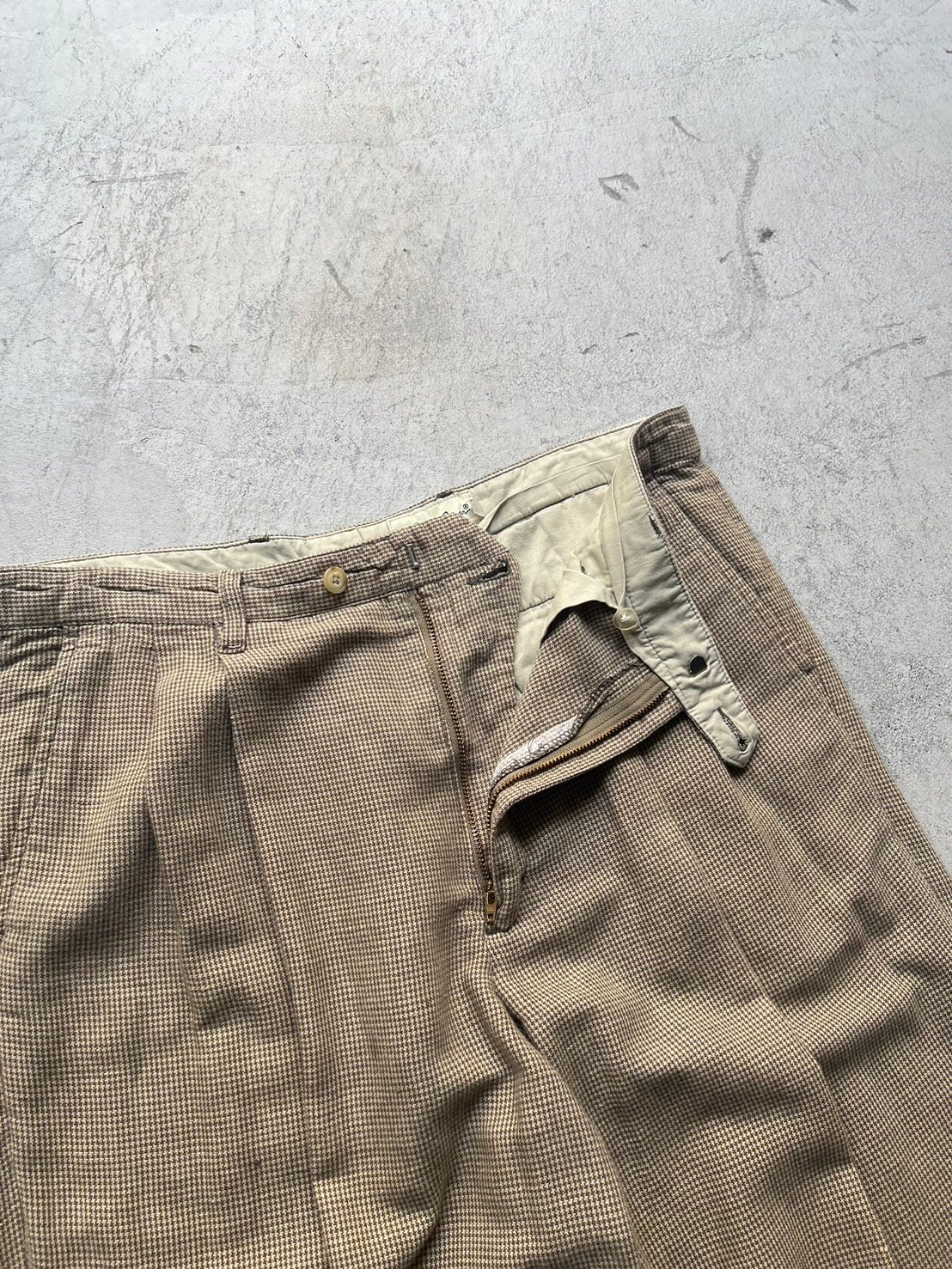 (古着)90s eddie bauer ワイドリネンスラックス パンツ 柄 古着)90s eddie bauer ワイドリネンスラックス パンツ 柄