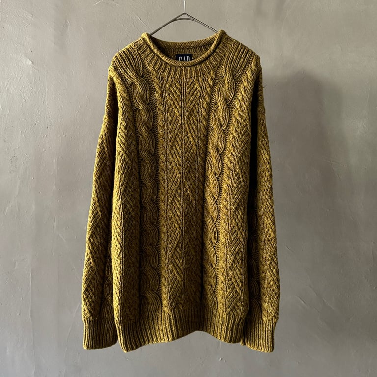 90s GAP cotton cable knit sweater｜ギャップ