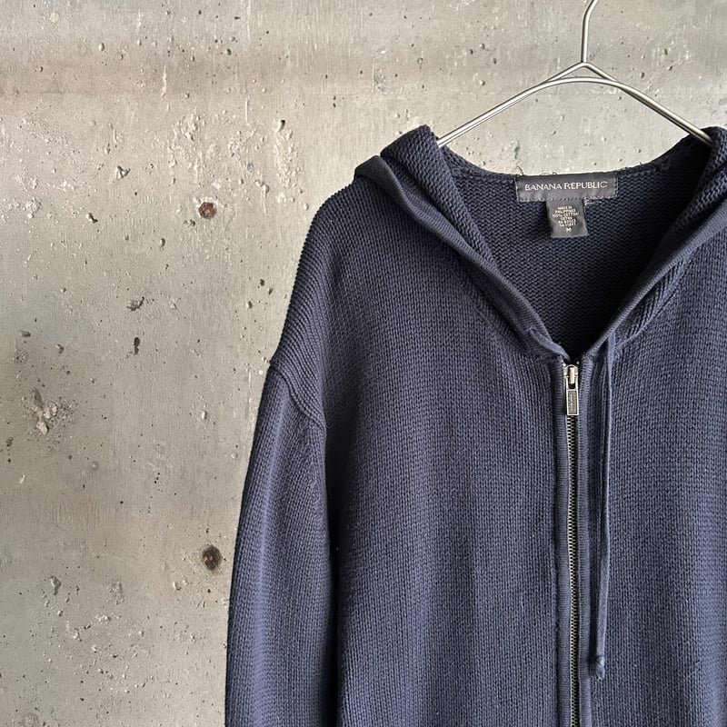 90's Banana republic cotton knit zip parker | s