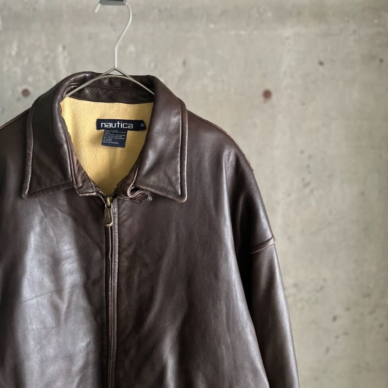 90s “nautica” leather jacket | sui & shara 90s “nautica” leather jacket | sui & shara