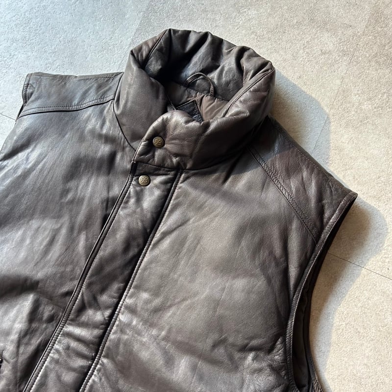 Eddie Bauer レザーダウンベスト 80s 90s 80s〜Eddie Bauer leather down vest | sui & shara