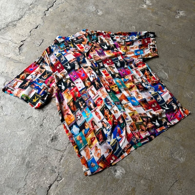 90s dead stock PLAY BOY 総柄　オープンカラーシャツ 90s dead stock PLAY BOY 総柄 オープンカラーシャツ