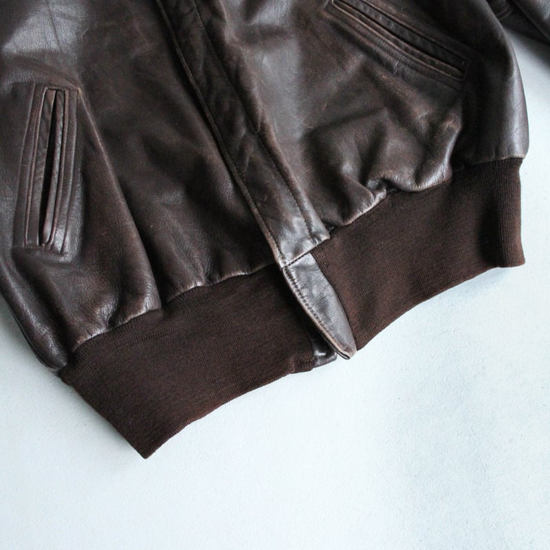 ジャケット・アウター 90s G-1 leather flight blouson jacket レザーZIPショートブルゾン 290380（ブルゾン）｜LOWRYS FARM