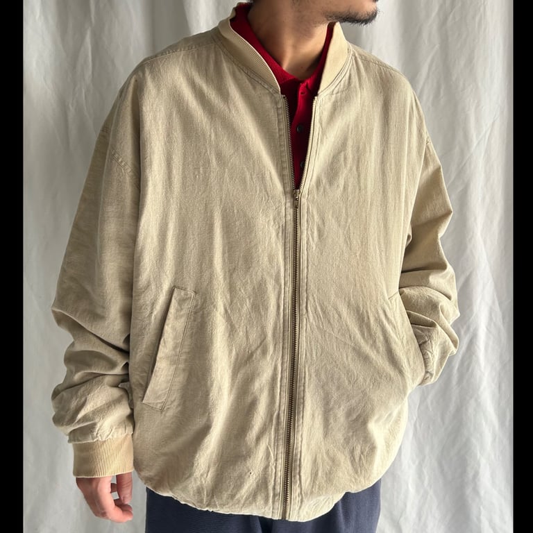 90年代 ミリタリージャケット（90's Exprespions Worldwide linen/cotton MA-1 type jacket）