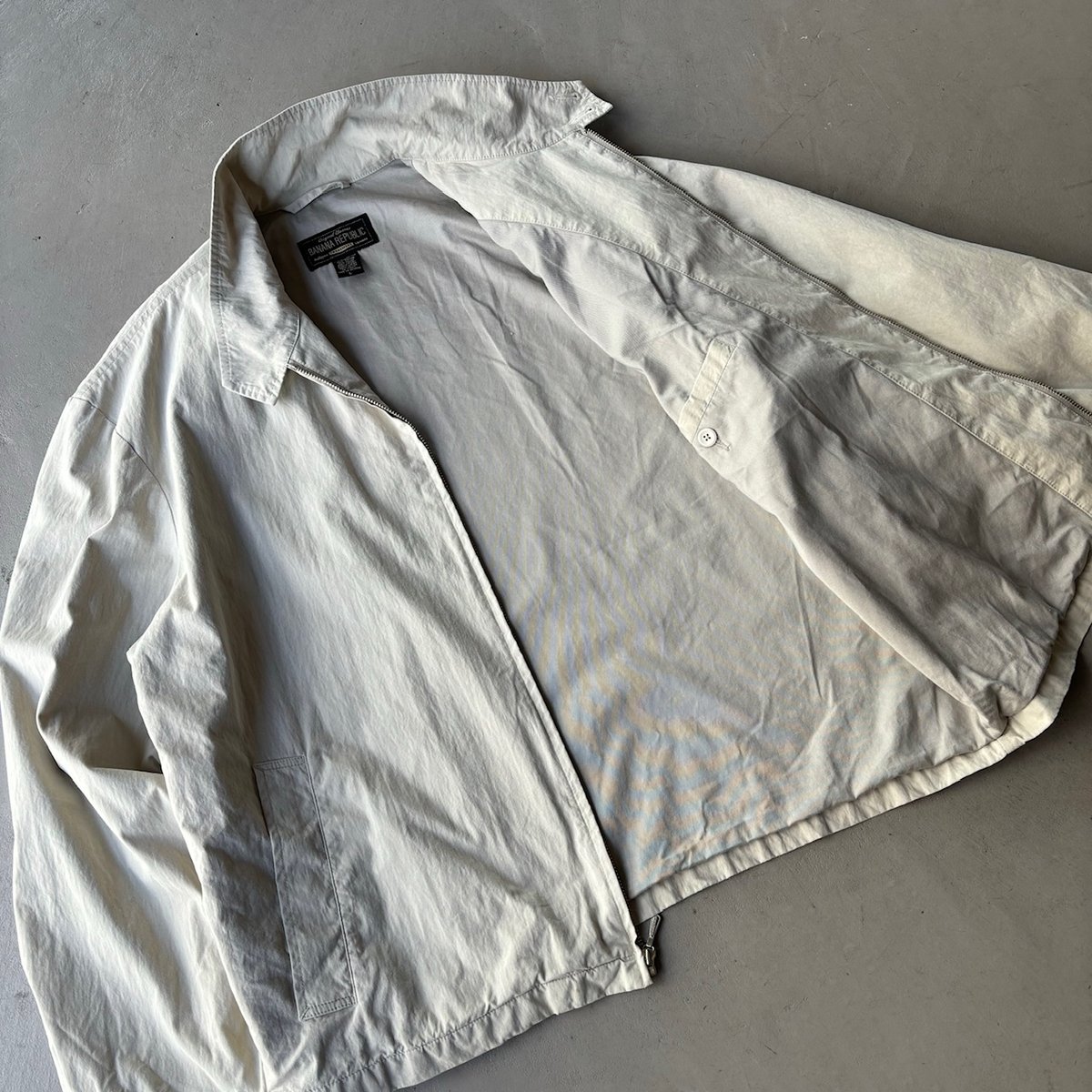 ジャケット・アウター 90s BANANA REPUBLIC nylon jacket 90s BANANA REPUBLIC Nylon Cotton Safari Jacket カーキ S
