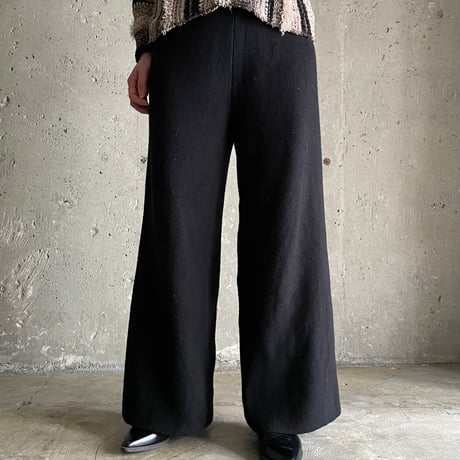 Wide flare knit pants