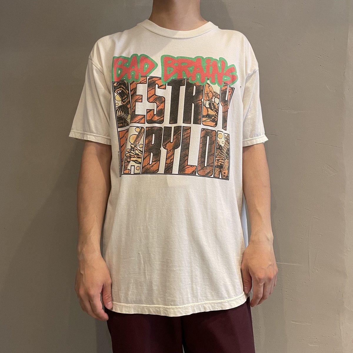 Bad brains Destroy Babylon TEE バッドブレインズ 90s Bad brains“Destroy Babylon”music tee | sui