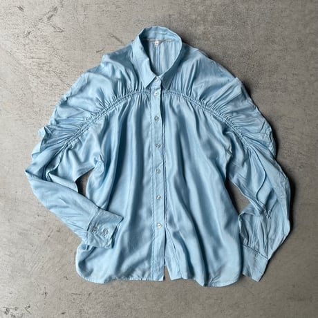 Gather sleeve L/S shirt
