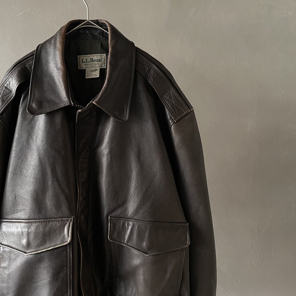80s~ L.L.Bean A-2 type leather flight jacket | 80s~ L.L.Bean A-2 type leather flight jacket |