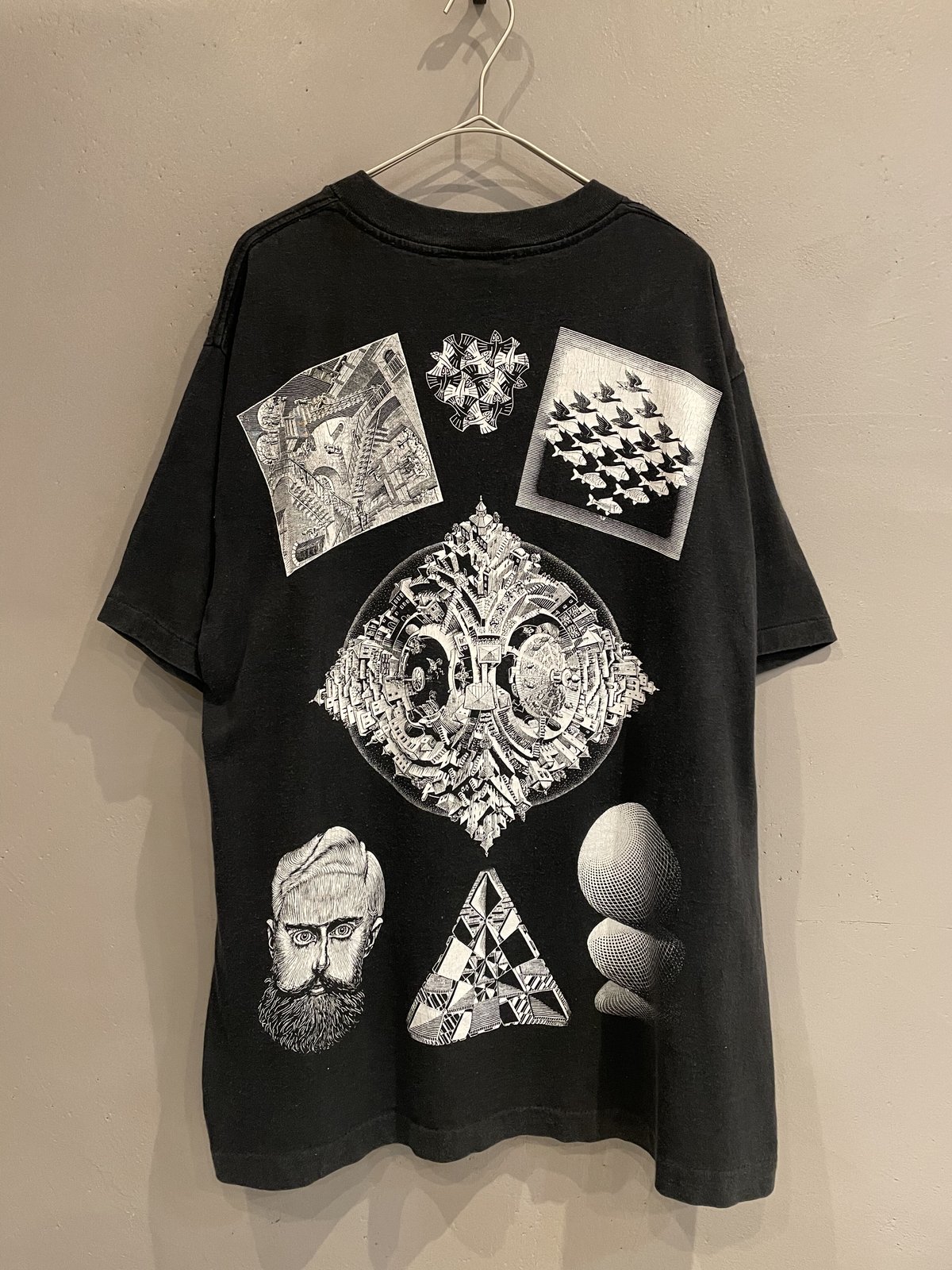 L 90s Vintage Art Tee M.C.ESCHER SIENAfukube_escher - Tシャツ