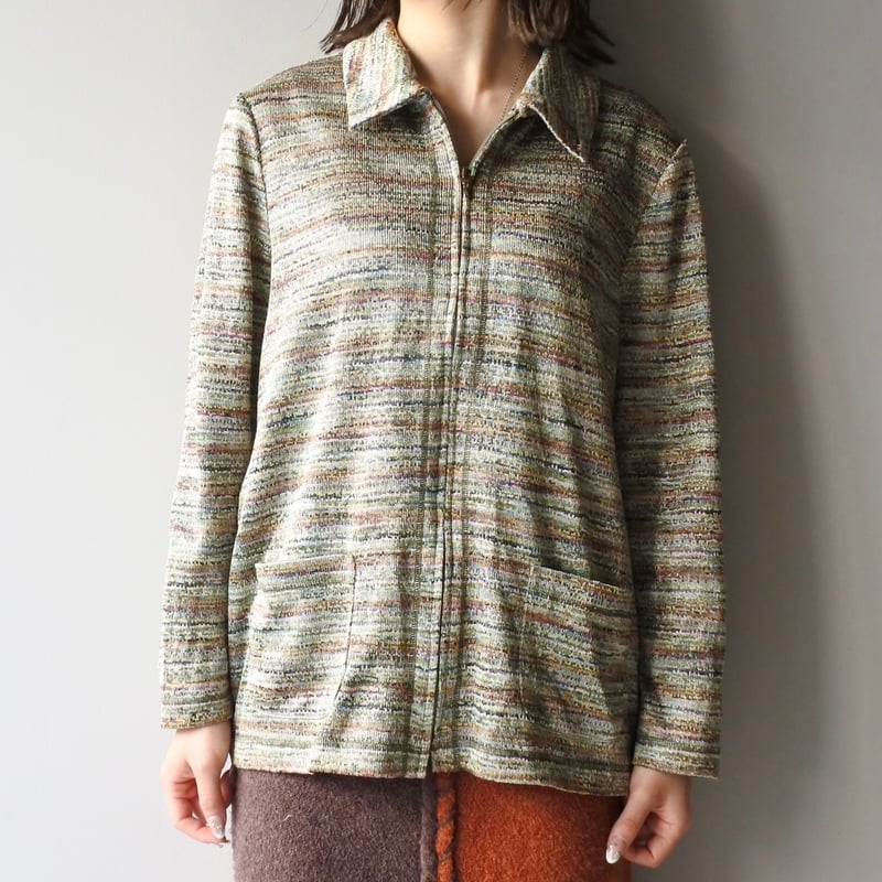 multicolored zip up knit tops | sui & shara