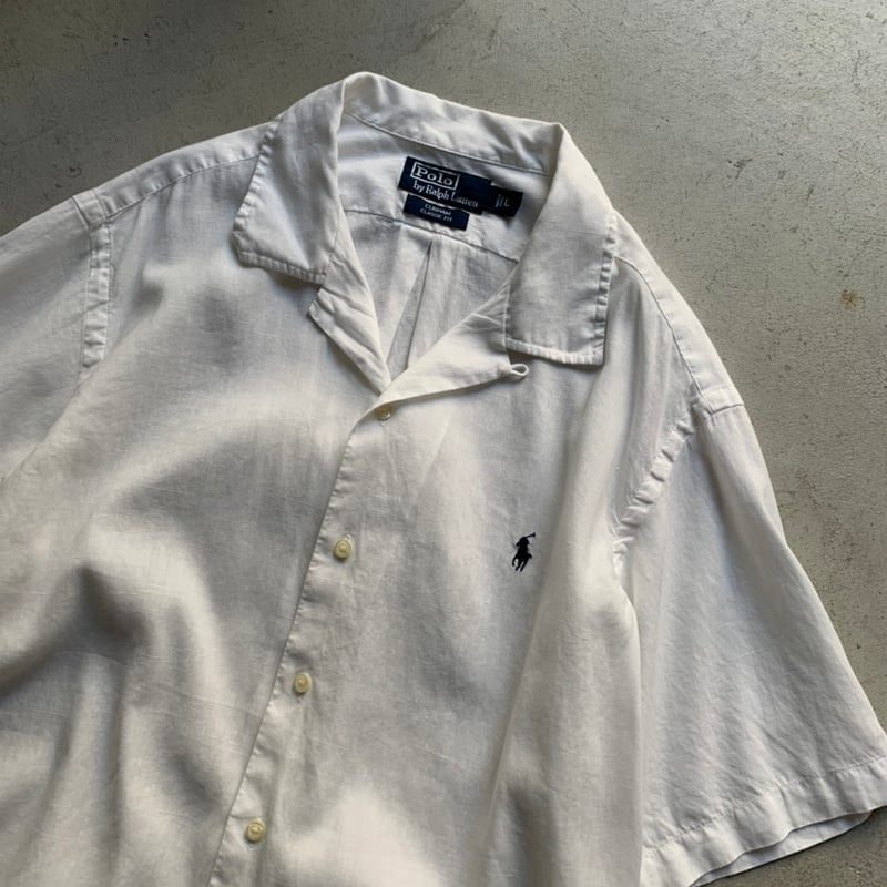 Ralph Lauren 90s 100% linen shirt y2k 麻 Ralph Lauren 90s 100% linen shirt y2k 麻 - メルカリ