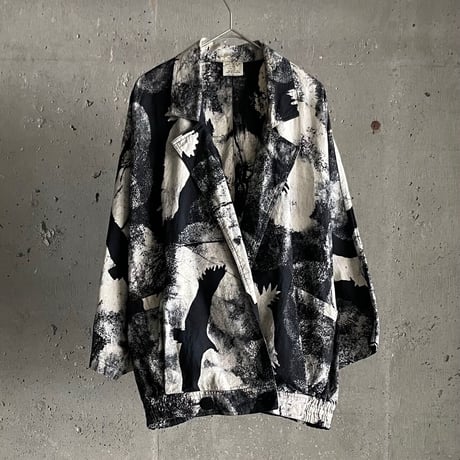 art pattern dolman sleeve jacket