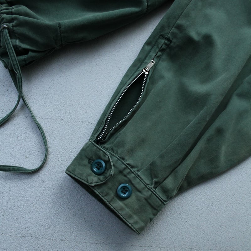 90s 【Vintage J.CREW 2-tone Anorak paker】 90s J.crew two-tone cotton anorak hoodie | sui