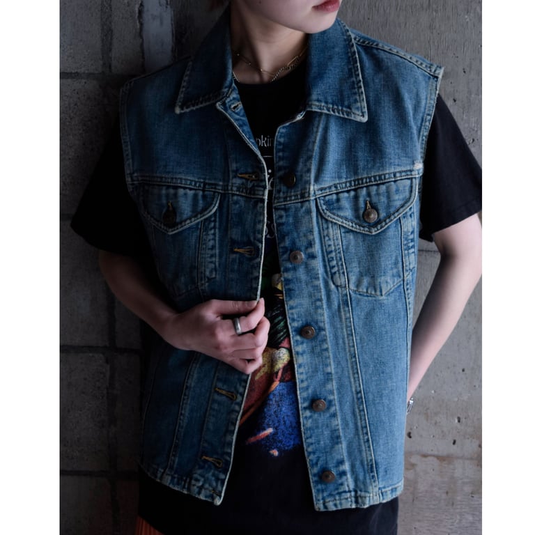 80's~ BANANA REPUBLIC denim vest｜バナナリパブリック