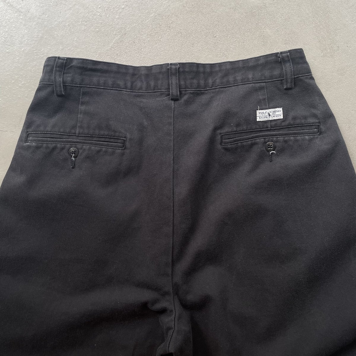 Ralph Lauren 90s〜00s ポロチノ　ブラック　2タック　w30 90s Ralph Lauren 2tuck chino ''black'' | sui &