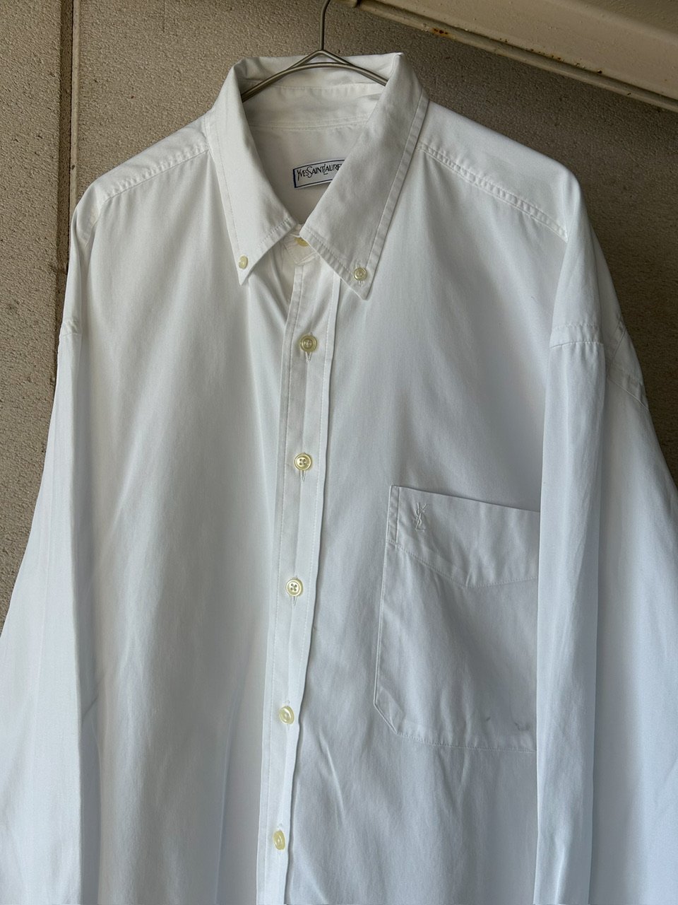 【美品・1点のみ】イヴ・サンローラン　ドレスシャツ　ワイシャツ　15 1/2 希少 入手困難】90s イヴサンローラン ウイングカラーシャツ