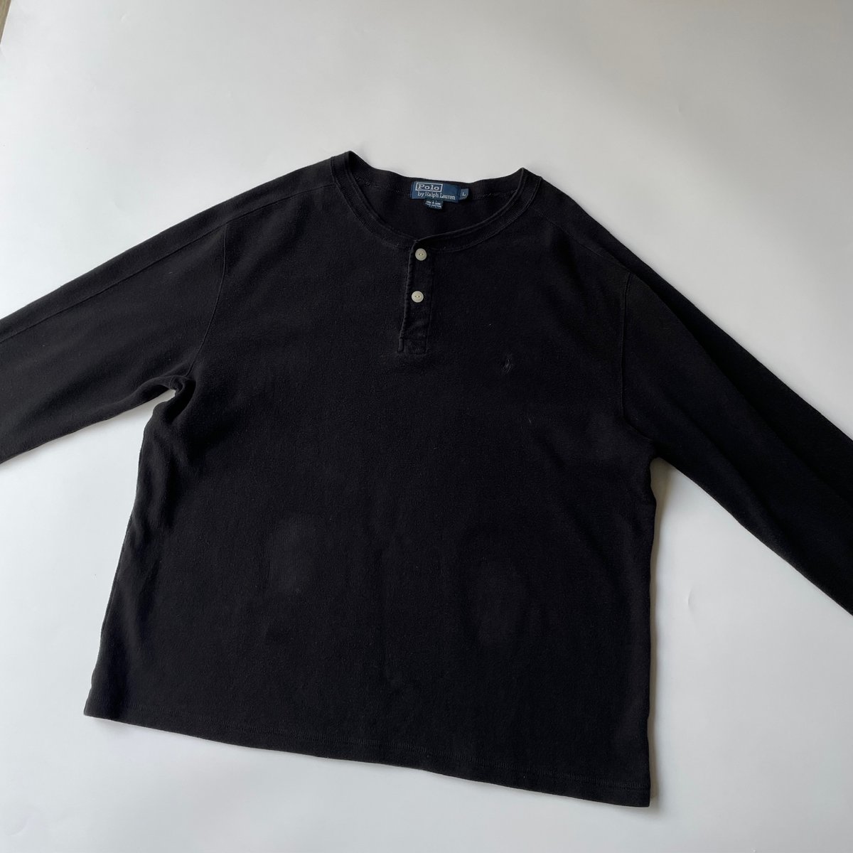トップス 90s Ralph Lauren henry neck cutsew tee Ralph Lauren cotton henry neck tops | sui & shara