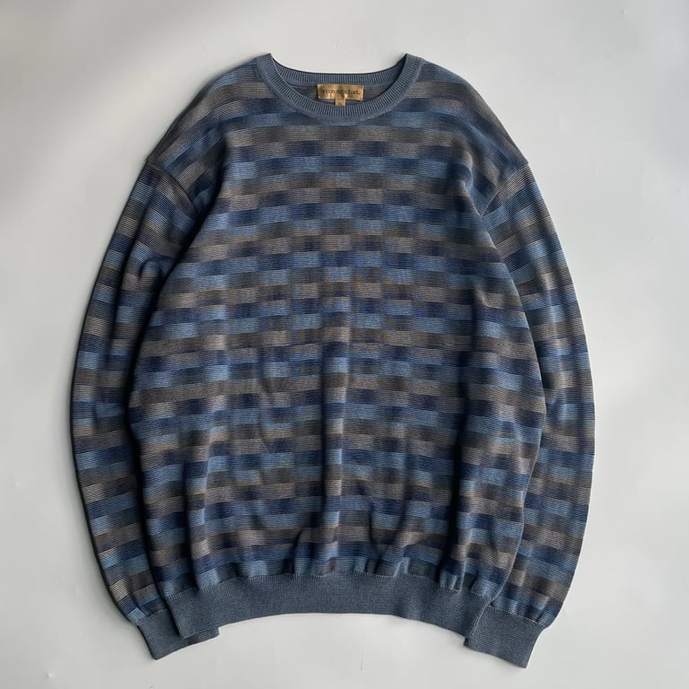 90's Mosaic pattern cotton knit