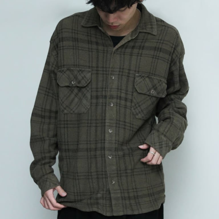 90s GAP plaid pattern cotton/polyester shirt｜ギャップ