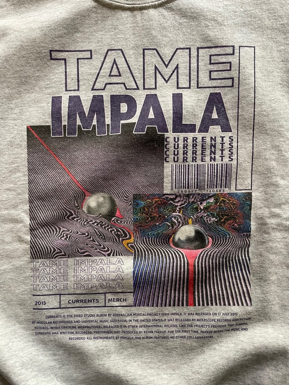 Tame impala sweat shirt ″Currents″ | sui & shara