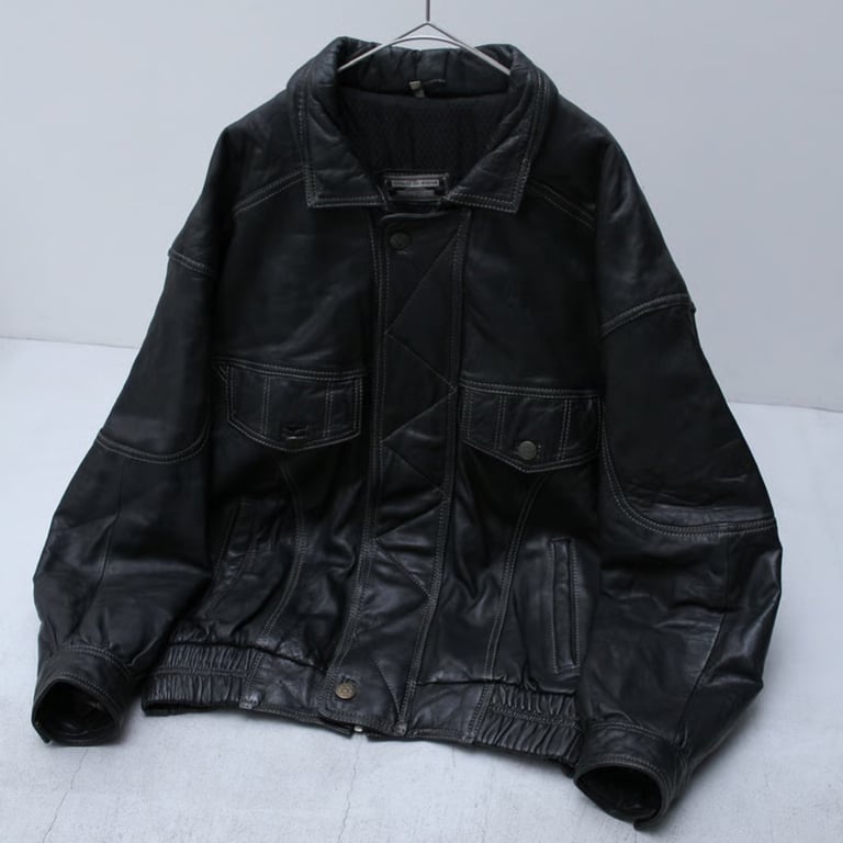 90年代 レザージャケット(90s Tracker type leather jacket)