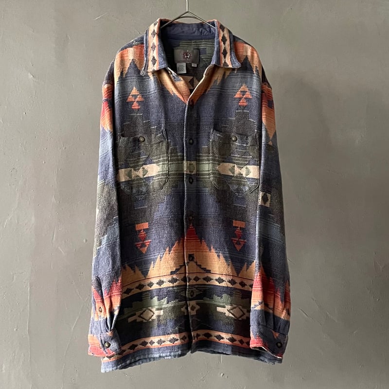 90s THE TERRITORY AHEAD ロング Tシャツ 90s〜 The Territory Ahead native flannel shirt |