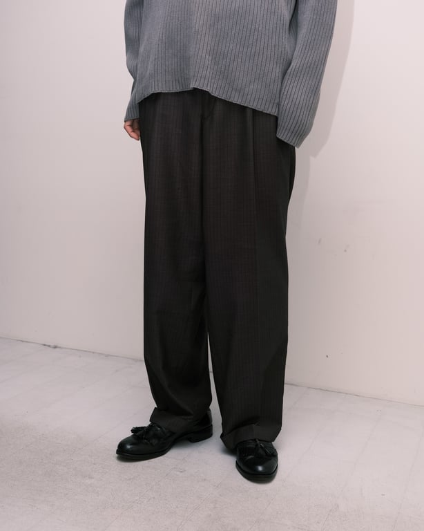 90s STEVE HARVEY stripe pattern polyester/rayon slacks