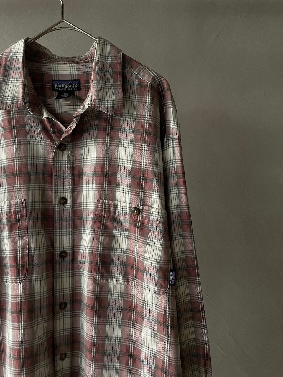 00s Patagonia plaid cotton shirt ″Made in PORTU