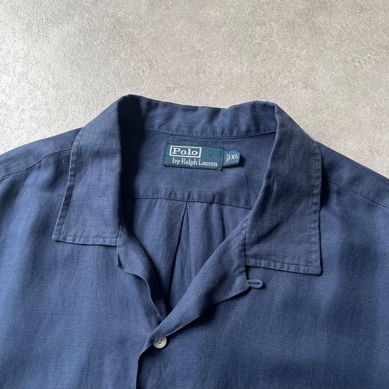 【90s】Ralph Lauren オープンカラーシャツ Silk×Linen 90s Ralph Lauren linen×silk open collar shirt |