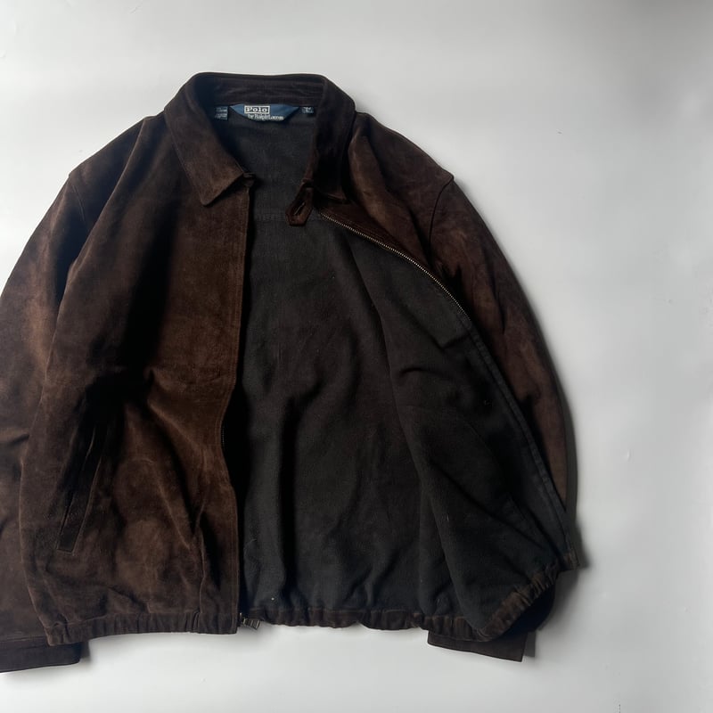 90s Ralph Lauren suede leather swing top | sui