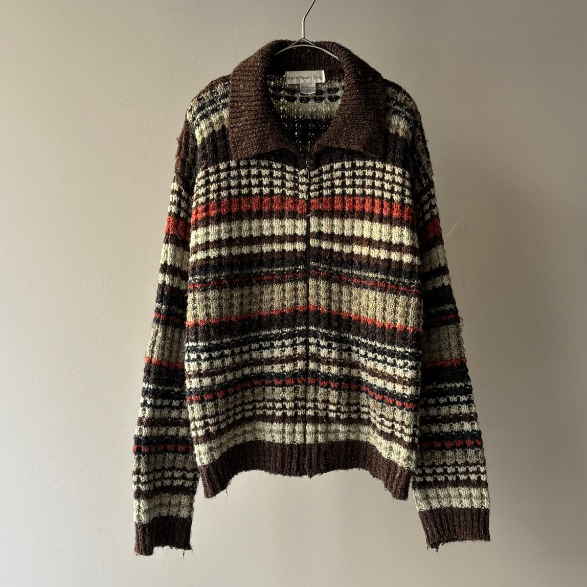 90s Paris sport club zip-up knit jacket | sui &