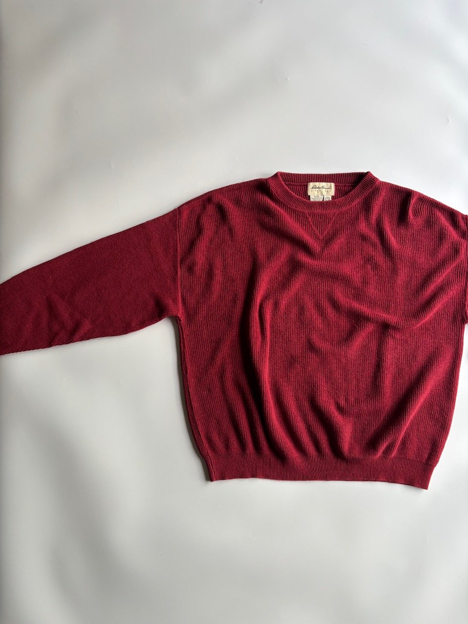 トップス Eddie Bauer 90s Cotton Knit Made in USA. XL 90s Eddie Bauer Oatmeal Cotton Waffle Knit Sweater Vest
