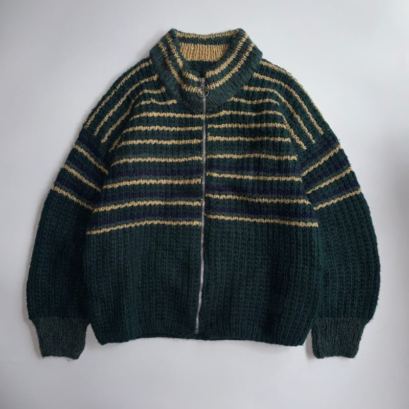 トップス THE BOLDMAN Stripe Knit Jacket Hand made striped zip up knit jacket | sui & shara