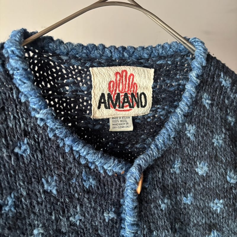 AMANO floral patterned ecuador knit cardigan |