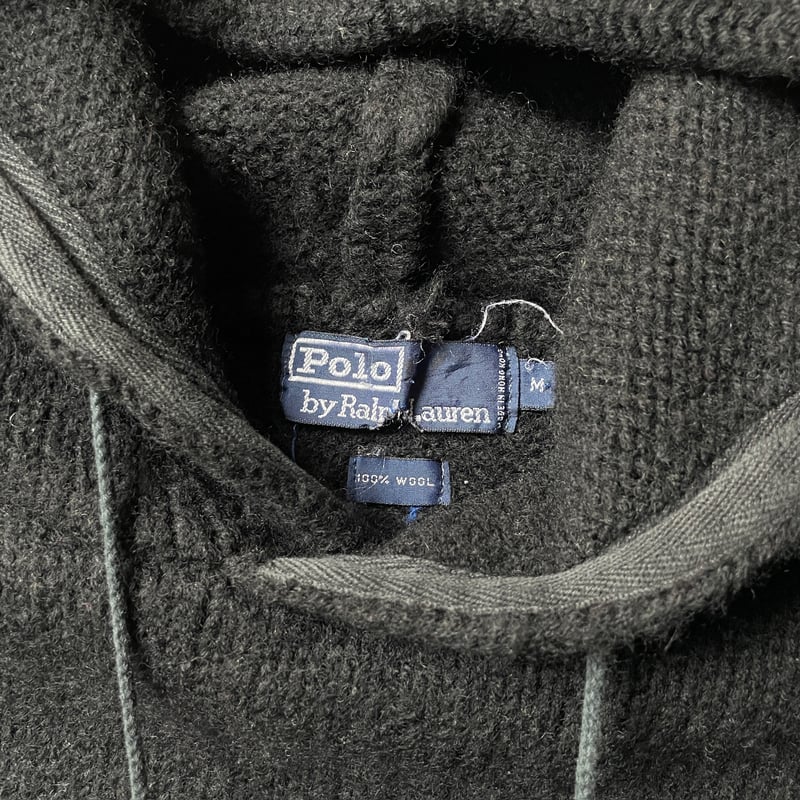 90s Ralph Lauren wool knit hoodie | sui & shara
