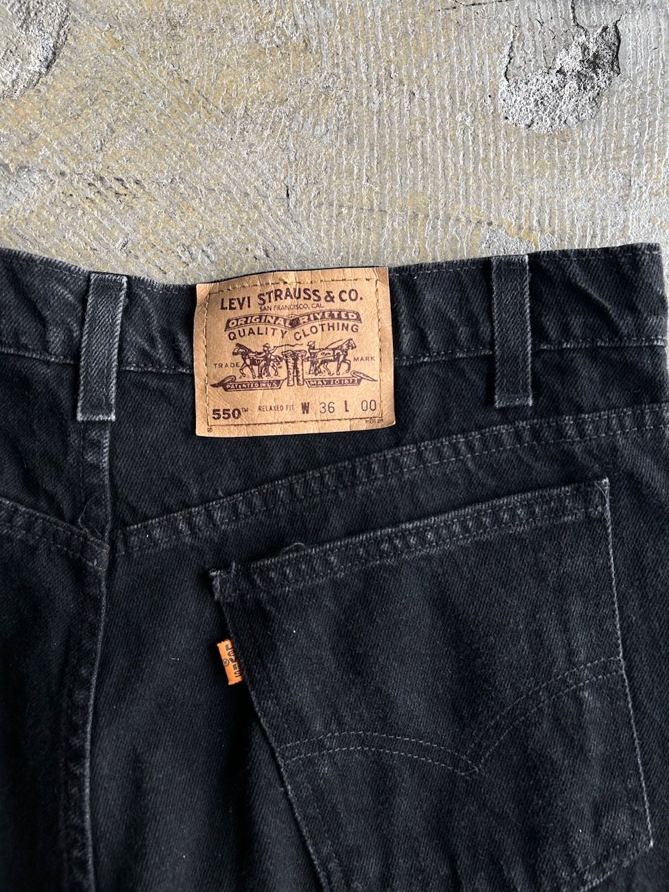 90s USA製　Levis 550 デニムショーツ　ブラック　W36 90s USA製 Levi´s 550 ブラックデニムショーツ W36リーバイス